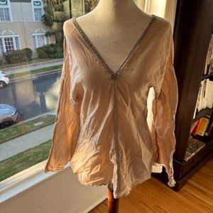 💸 3/$15 💸 Vintage Taupe Tan Long Sleeve Tunic Top
